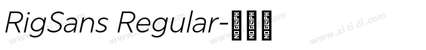 RigSans Regular字体转换 RigSans Regular字体转换